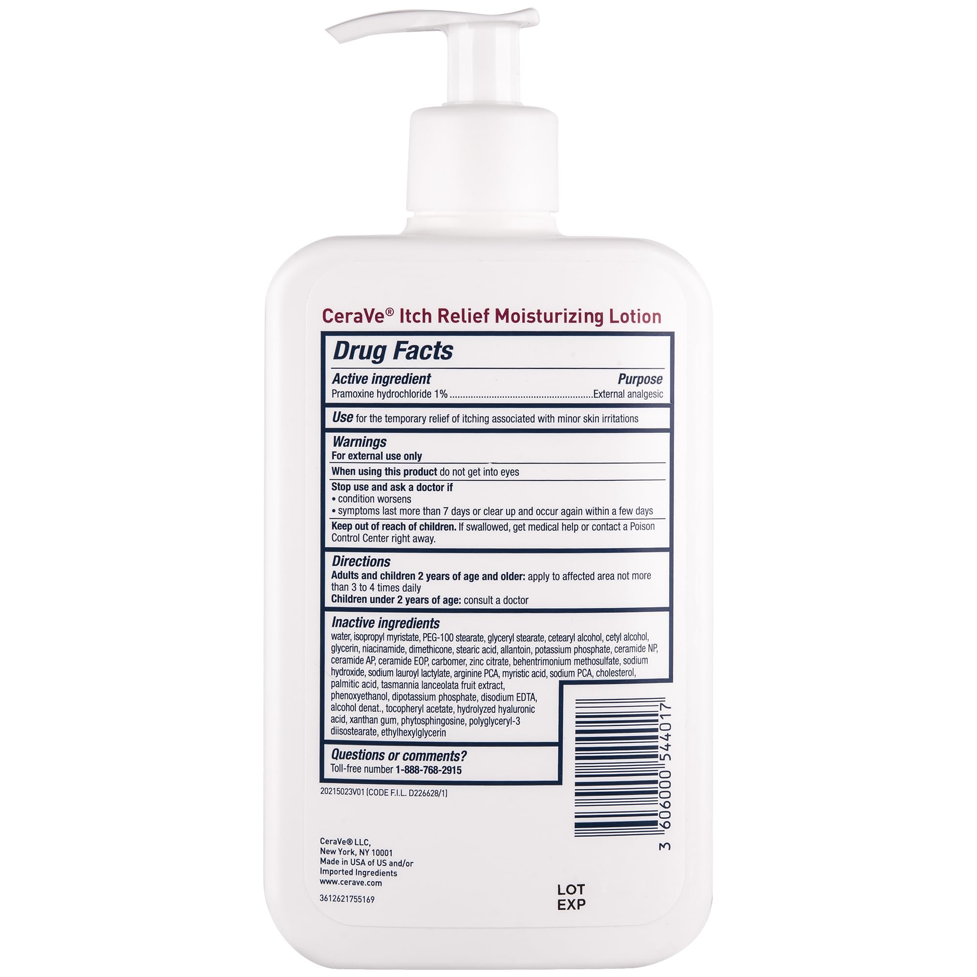 Foto 3 pulgar | Loción Hidratante Cerave Anti Itch Con Pramoxina 480 Ml - Venta Internacional.