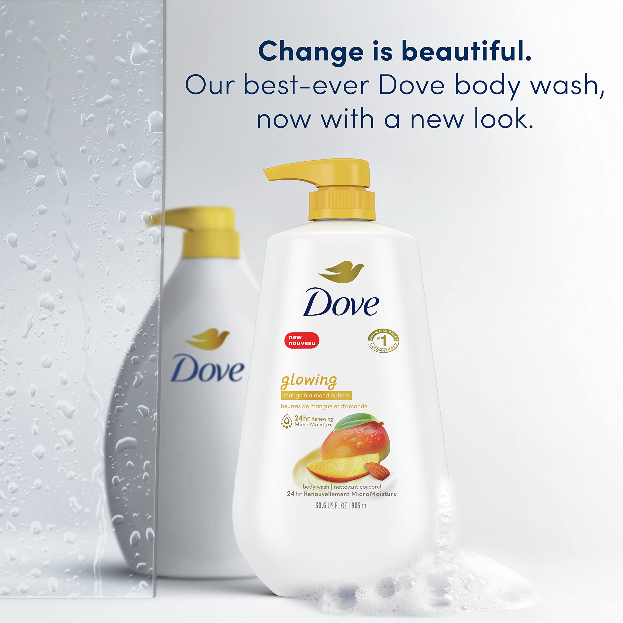 Foto 3 pulgar | Crema de Mango y Almendras Dove Glowing Body Wash 900 Ml Paquete de 3 - Venta Internacional