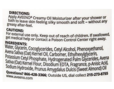 Foto 4 | Aceite Hidratante Aveeno Creamy Oil R 355 Ml - Venta Internacional.