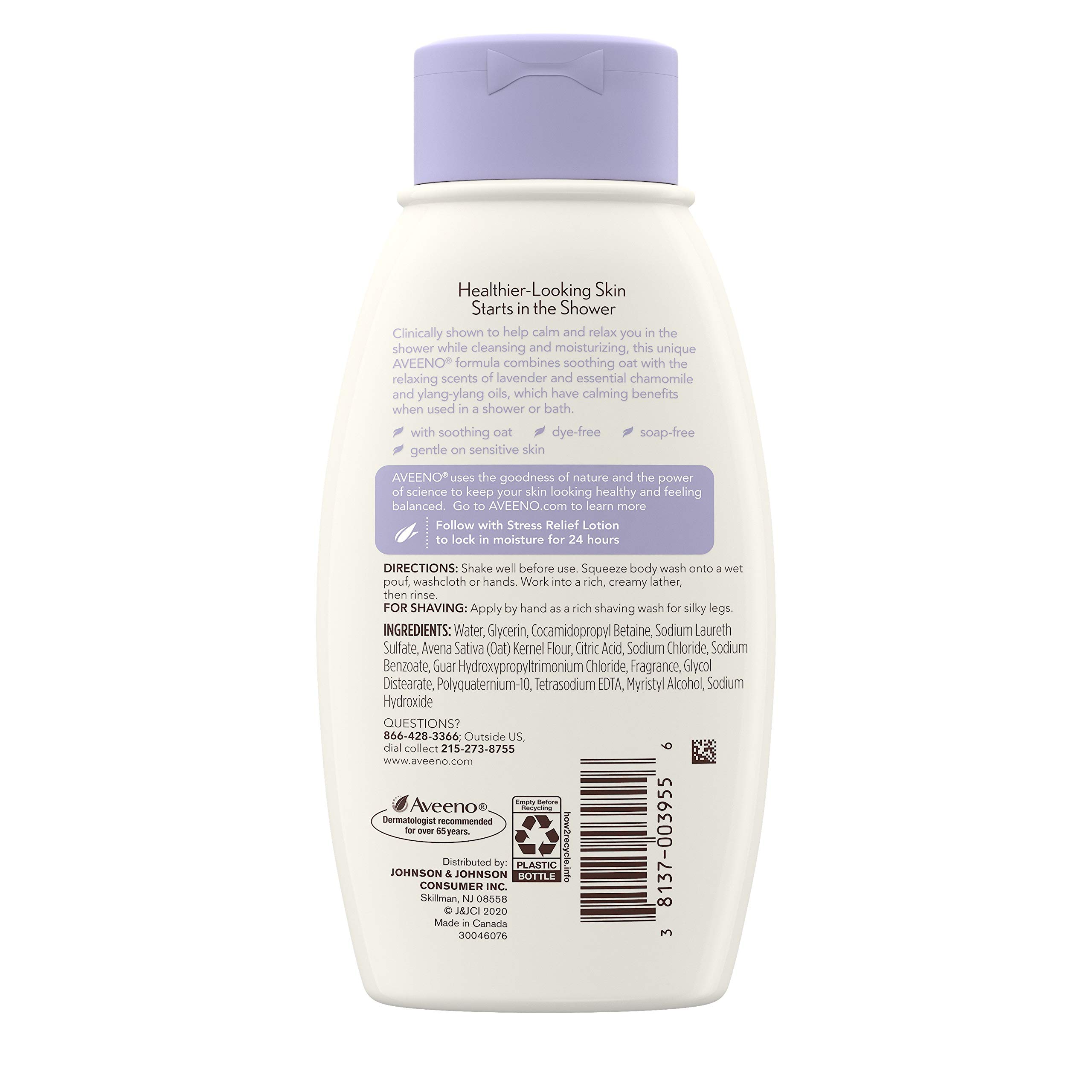 Foto 5 pulgar | Gel De Baño Aveeno Stress Relief Con Avena Y Aceites Esenciales, 360 Ml - Venta Internacional.