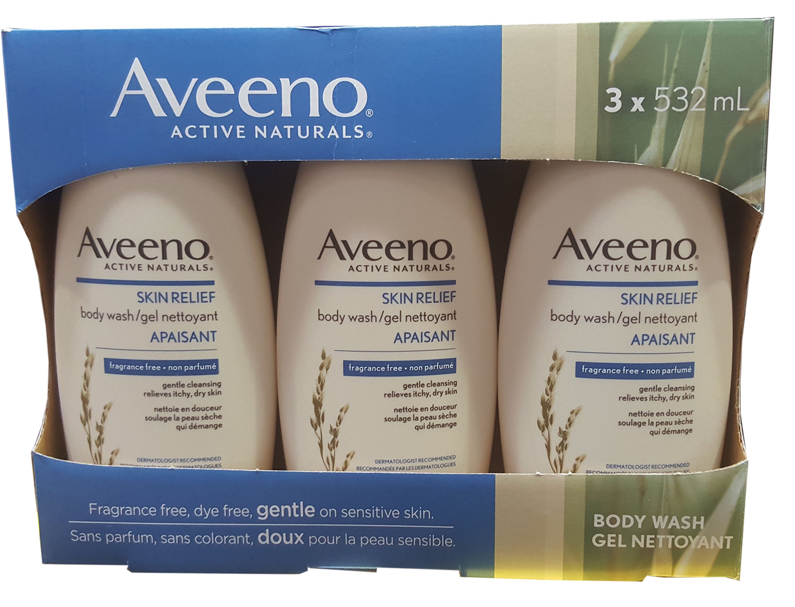 Gel De Baño Aveeno Active Naturals Skin Relief, 532 Ml, Paquete De 3 - Venta Internacional.