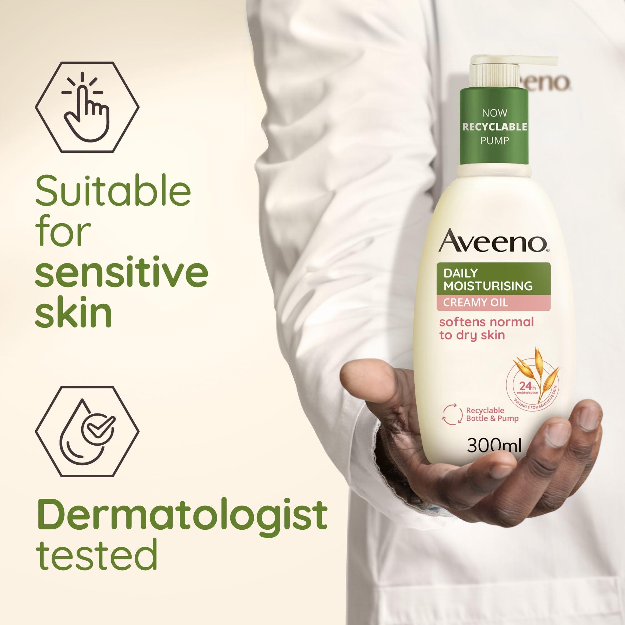 Foto 5 pulgar | Aceite Cremoso Hidratante Aveeno 300 Ml - Venta Internacional.