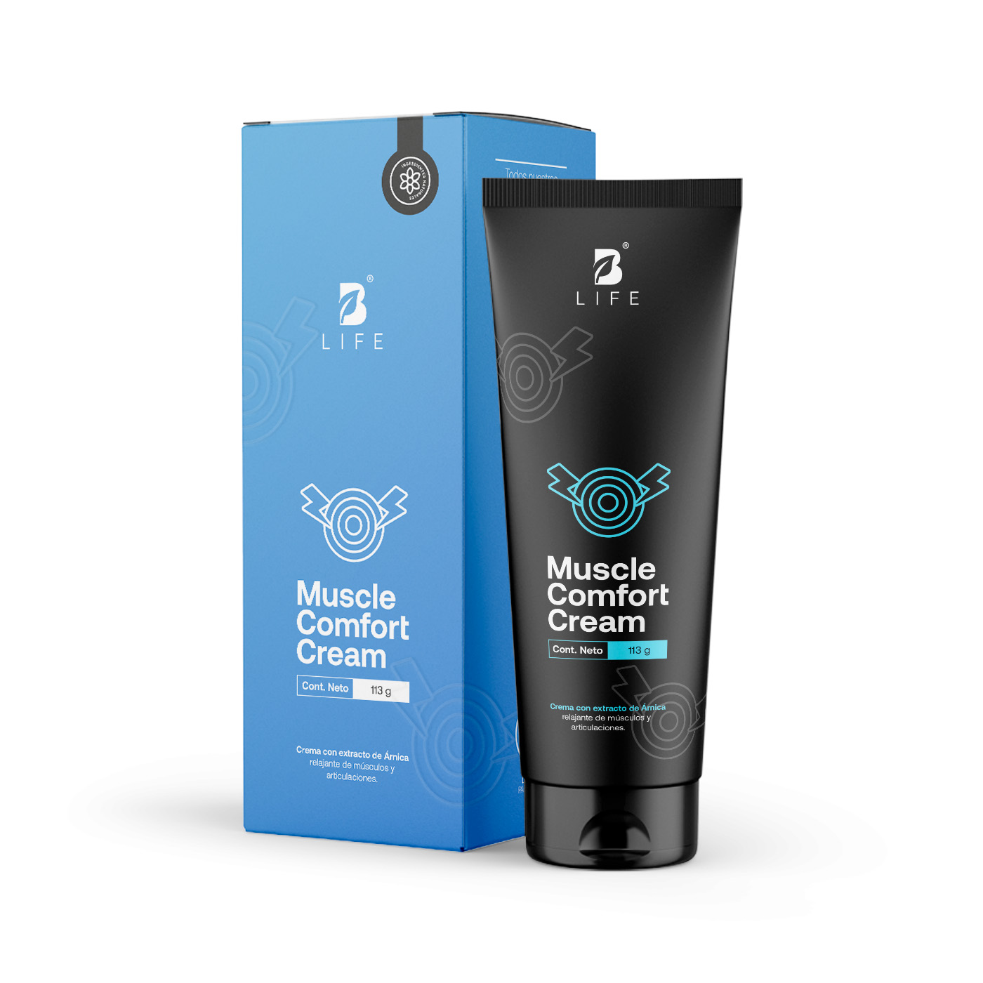 Foto 2 pulgar | Crema Para Alivio De Músculos Y Articulaciones Con Mentol De 113 G. Muscle Comfort Cream B Life.