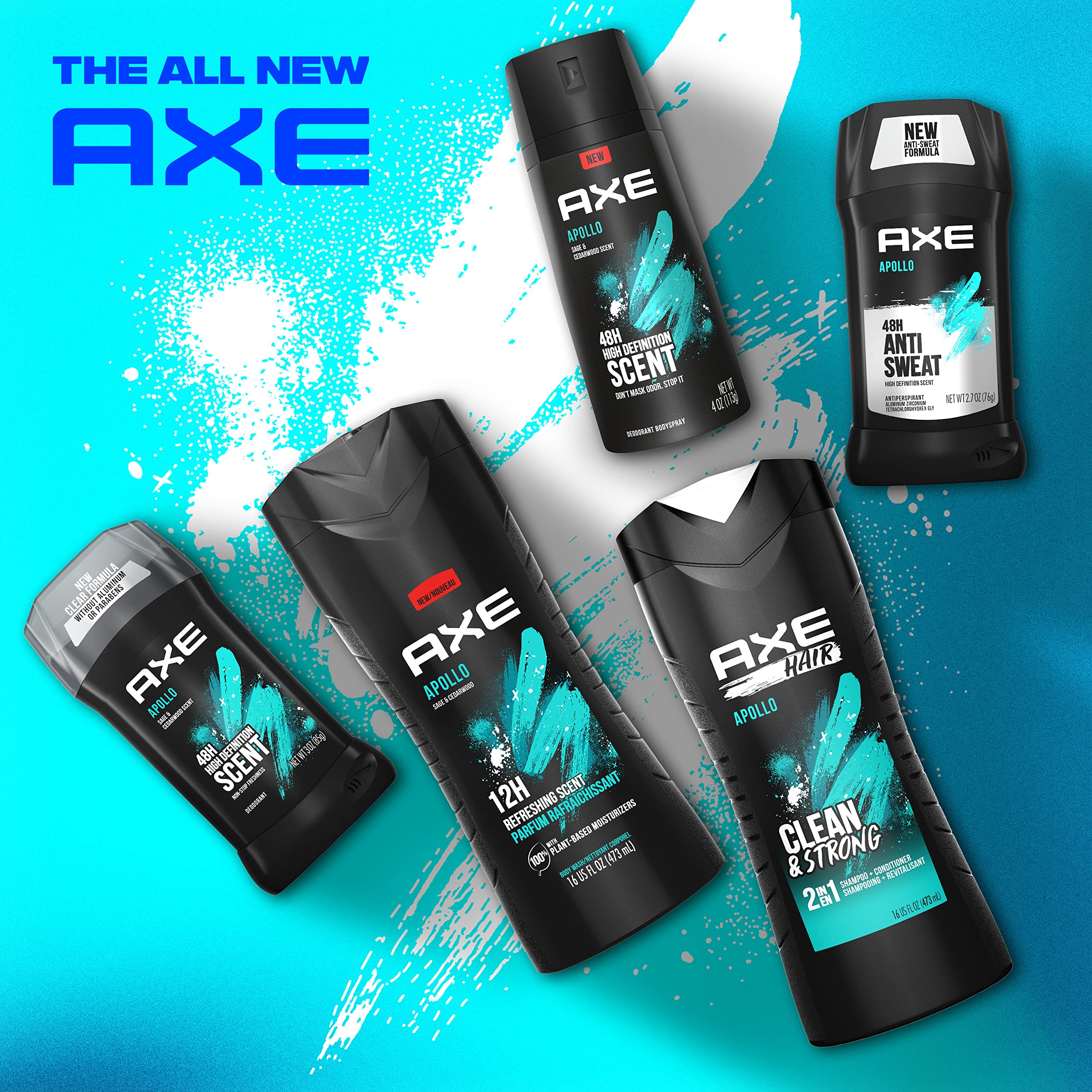 Foto 6 pulgar | Gel de Baño Axe Apollo de Larga Duración 473 ml Paquete de 4 - Venta Internacional
