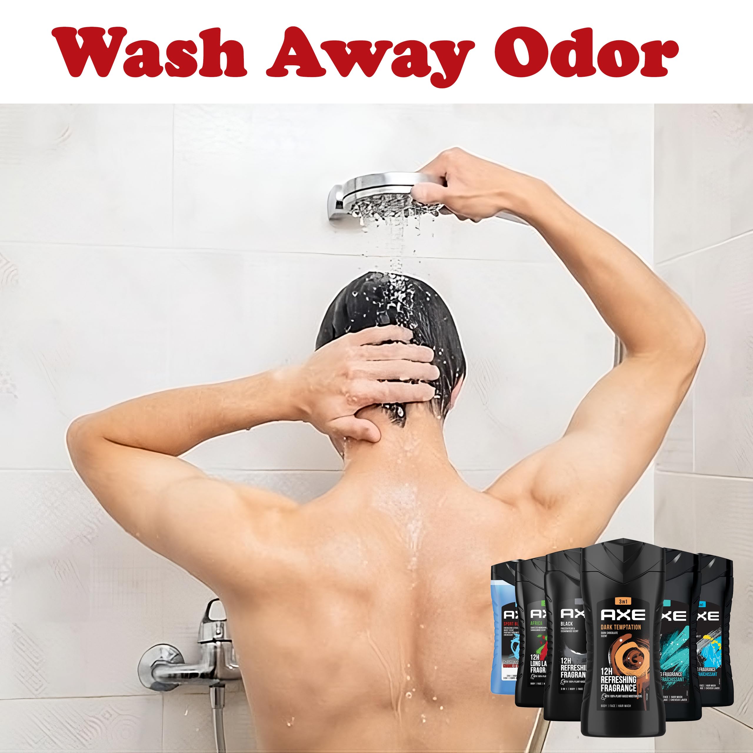 Foto 5 | Set de Gel de Baño Axe Men 3 en 1 para Cuerpo Rostro y Cabello 250 ml 6 Piezas - Venta Internacional