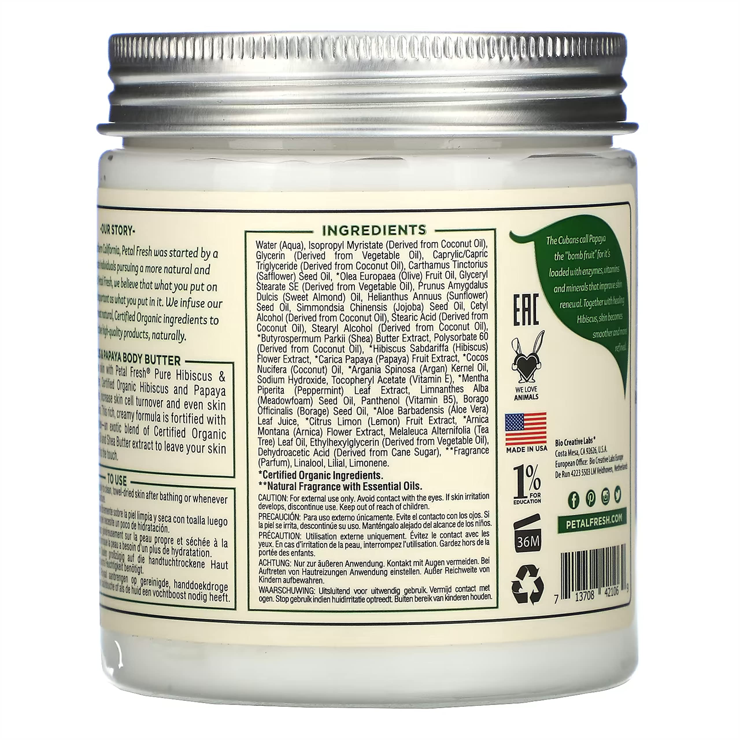 Foto 3 pulgar | Crema Corporal Petal Fresh Pure Renewing Hibisco Y Papaya 237 Ml - Venta Internacional
