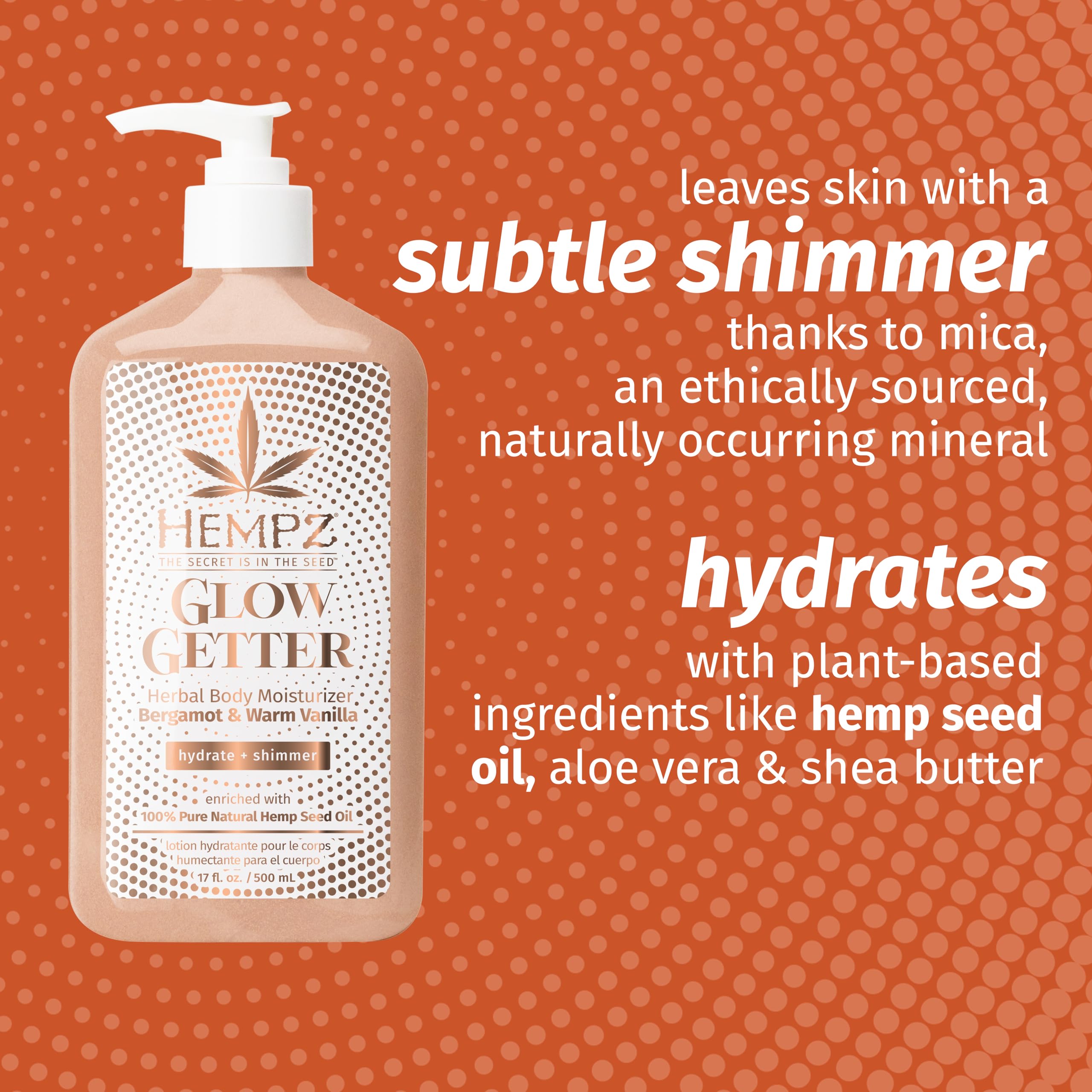Foto 4 pulgar | Loción Corporal Hempz Glow Getter Hydrating Shimmer 500 Ml - Venta Internacional