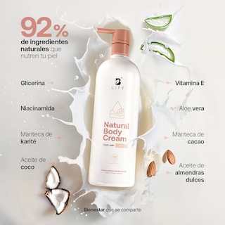 Foto 2 | Crema Corporal Hidratante 1 l on Karité y Almendras Natural Body Cream B Life