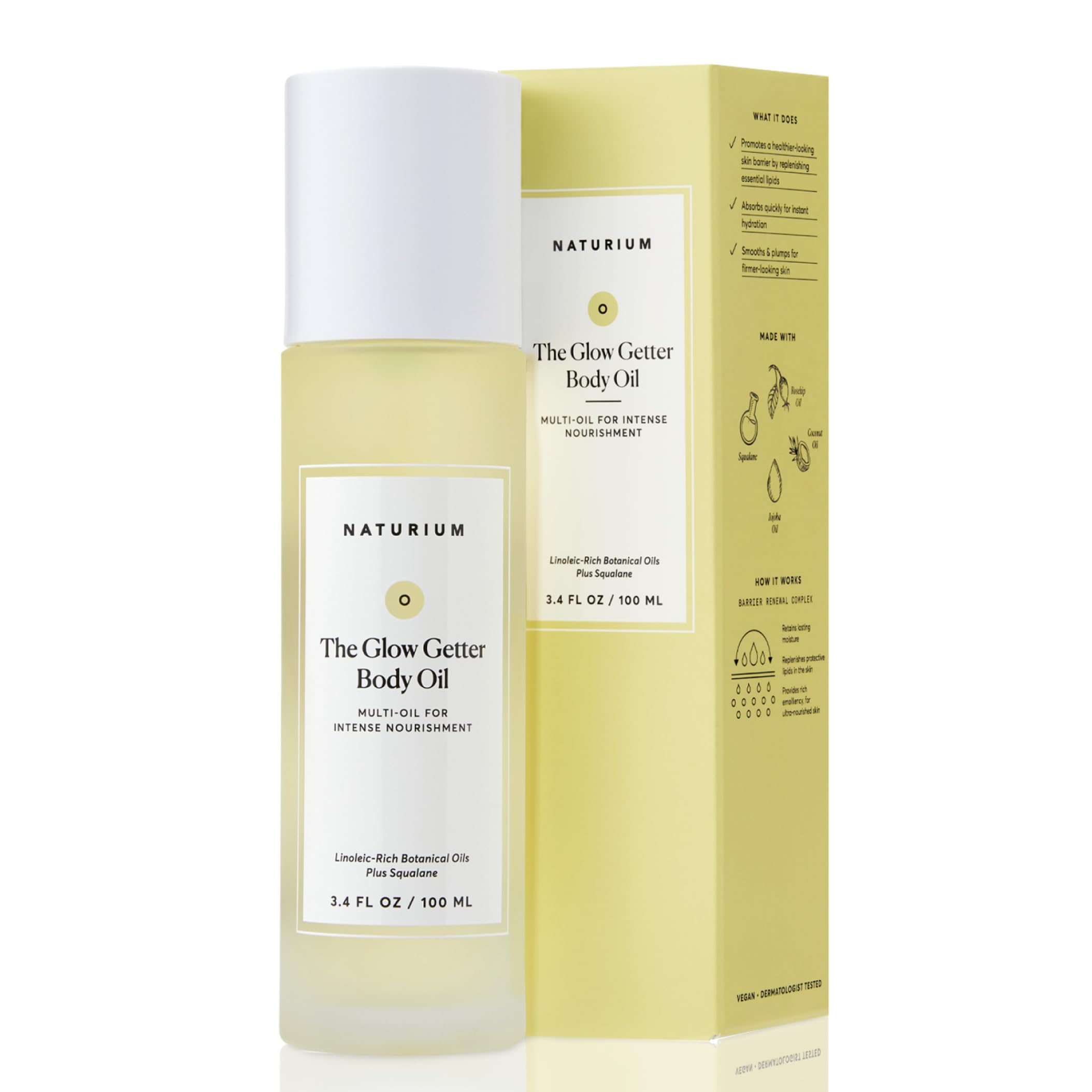 Aceite Corporal Naturium The Glow Getter 100 Ml, Vegano, Libre De Crueldad Animal - Venta Internacional.
