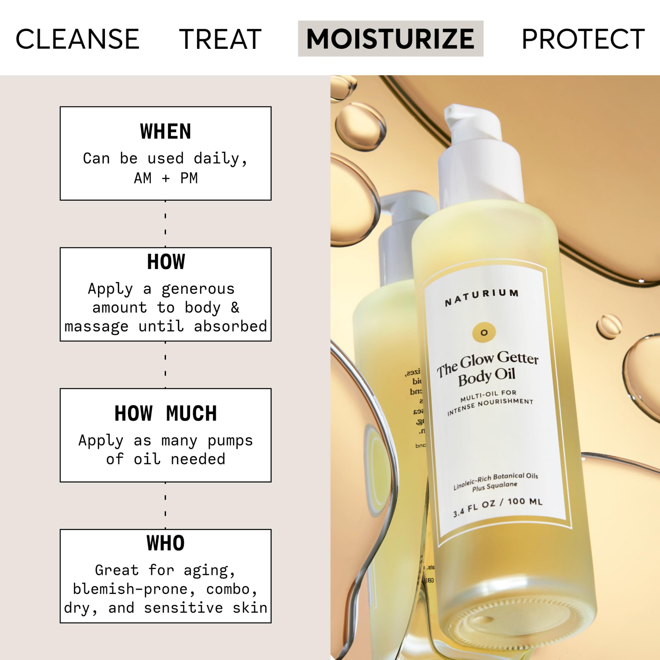 Foto 3 pulgar | Aceite Corporal Naturium The Glow Getter 100 Ml, Vegano, Libre De Crueldad Animal - Venta Internacional.