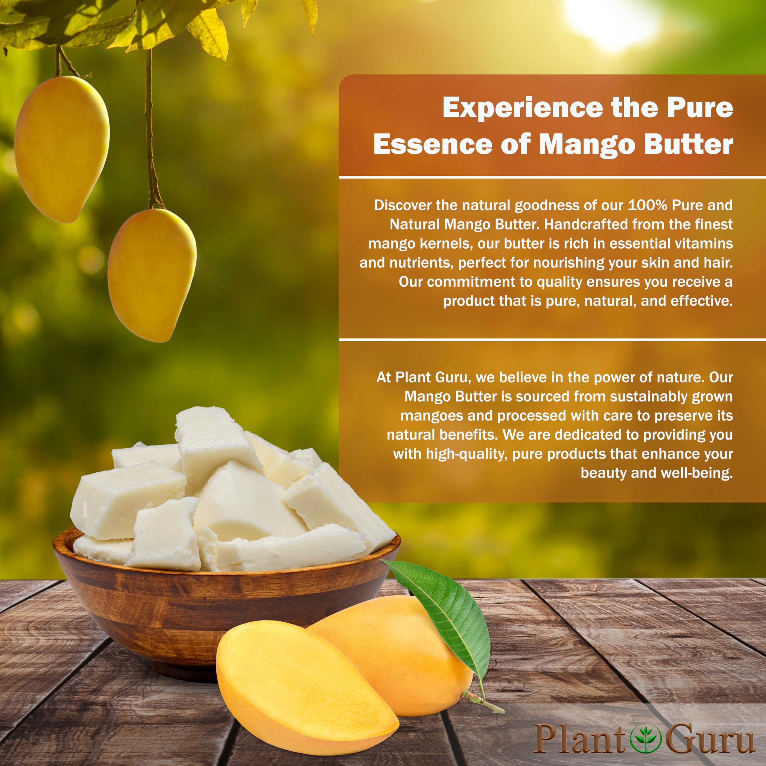 Foto 5 pulgar | Manteca De Mango Plant Guru 473 Ml, 0,45 Kg, 100% Pura Y Natural - Venta Internacional.