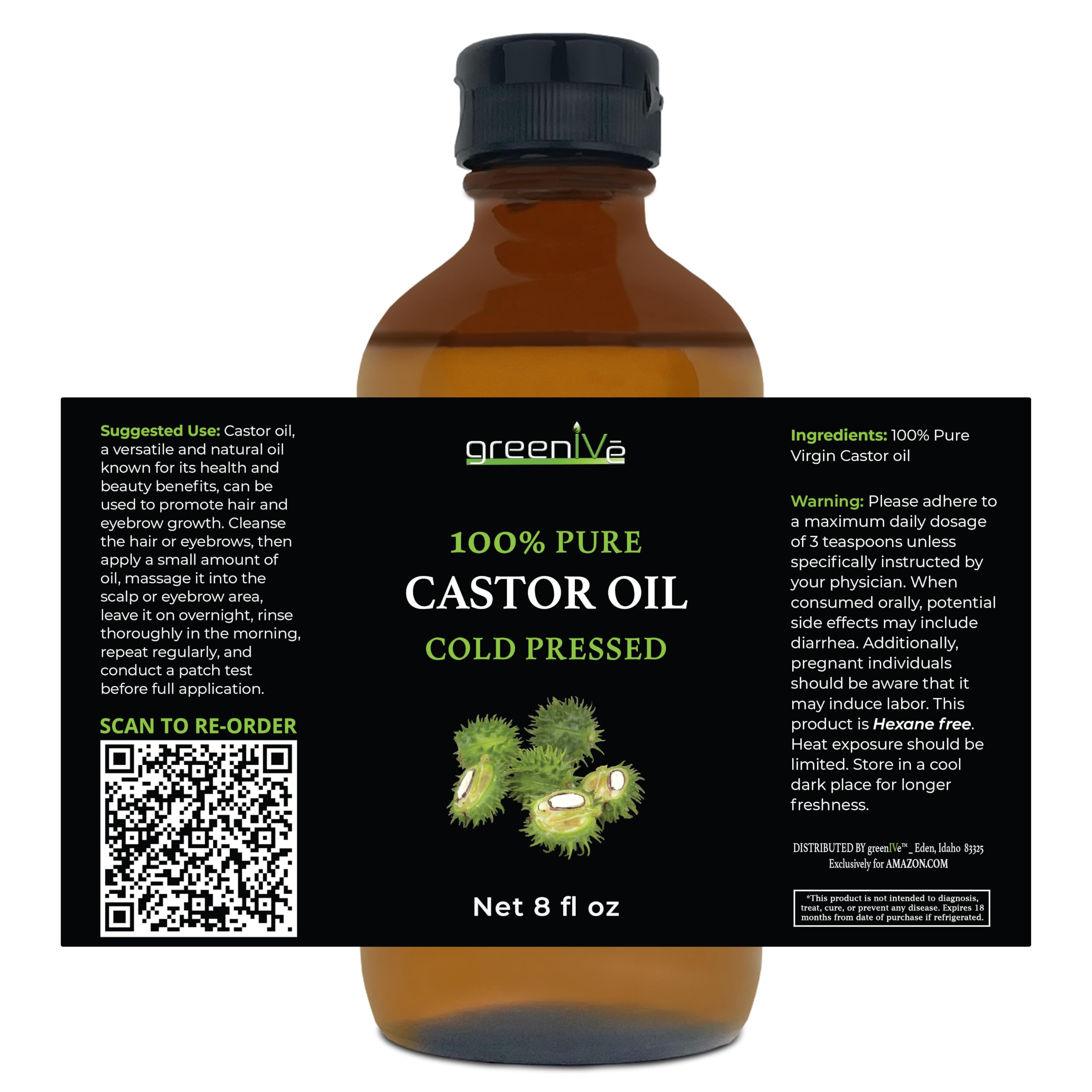 Foto 4 pulgar | Aceite de Ricino Greenive 240 Ml - Venta Internacional