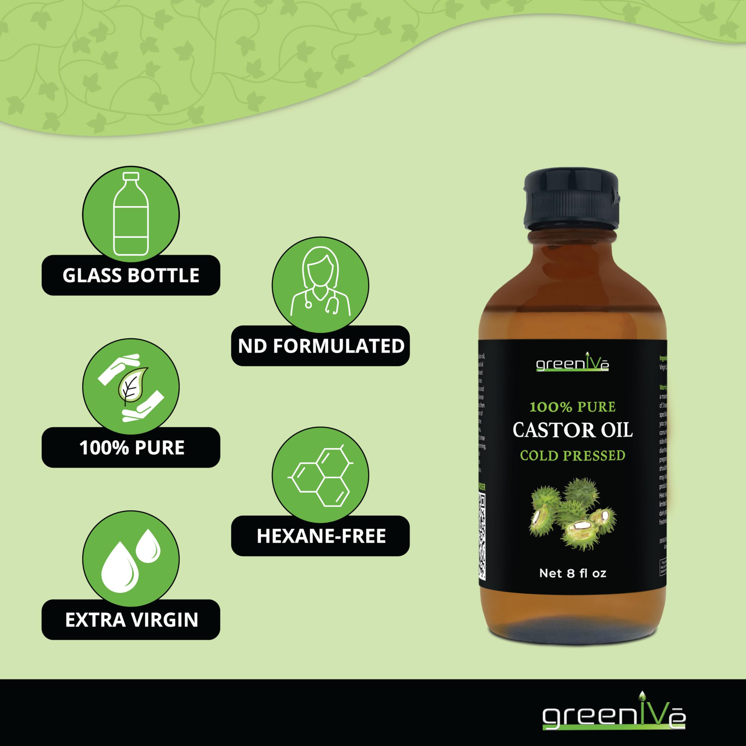 Foto 5 pulgar | Aceite de Ricino Greenive 240 Ml - Venta Internacional