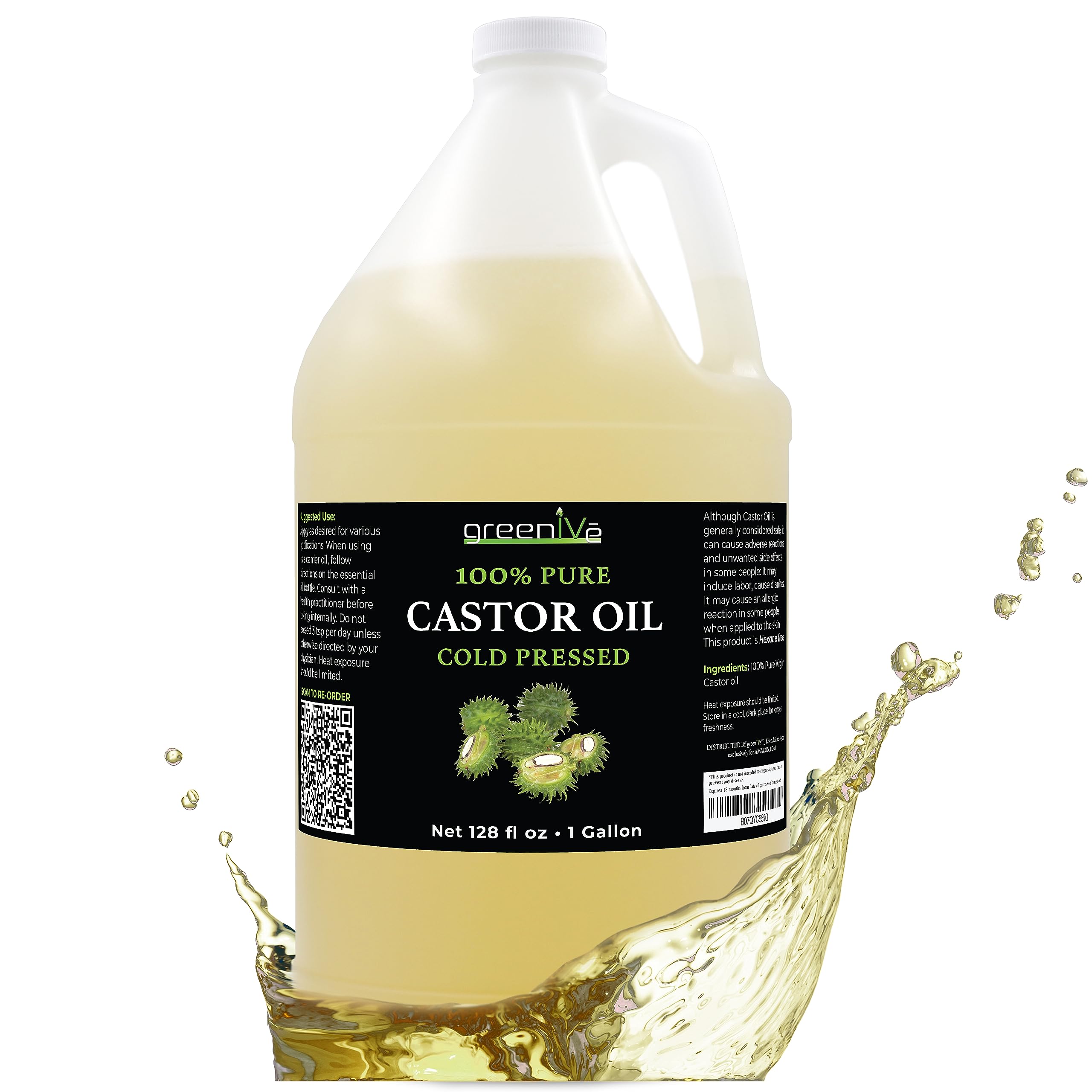 Foto 2 pulgar | Aceite de Ricino Greenive 3,8 L - Venta Internacional