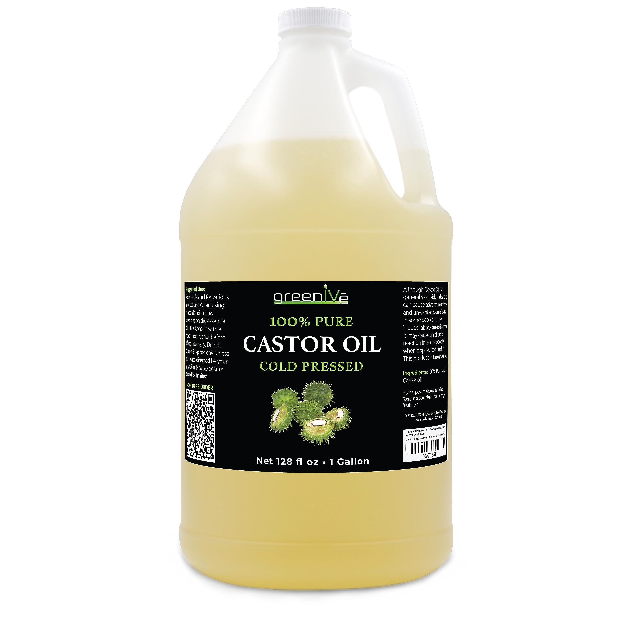 Foto 3 pulgar | Aceite de Ricino Greenive 3,8 L - Venta Internacional