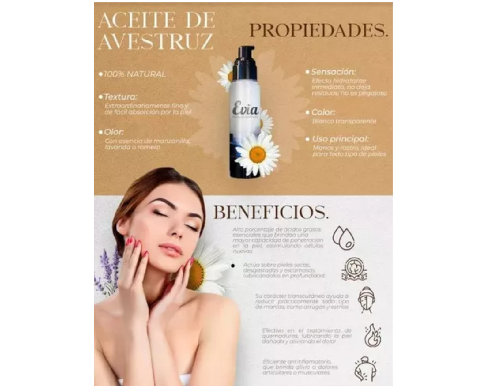 Foto 3 pulgar | Sérum De Aceite De Avestruz -manzanilla