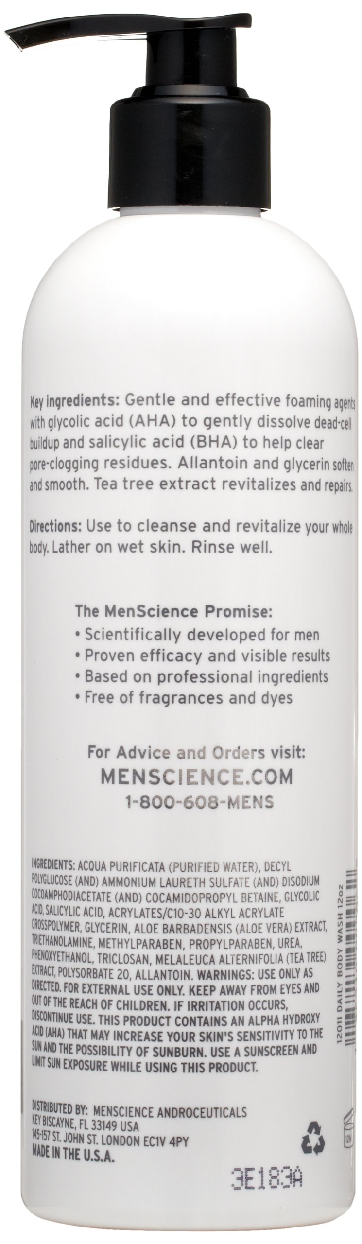 Foto 3 pulgar | Gel De Baño Menscience Androceuticals Daily 355 Ml Para Hombres - Venta Internacional.