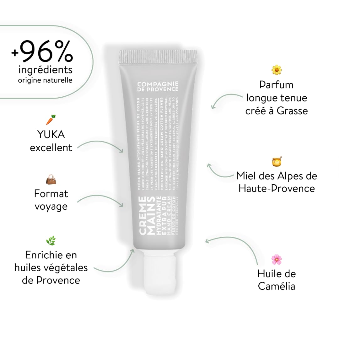 Foto 3 pulgar | Crema De Manos La Compagnie De Provence Extra Pure 30 Ml - Flor De Algodón - Venta Internacional.