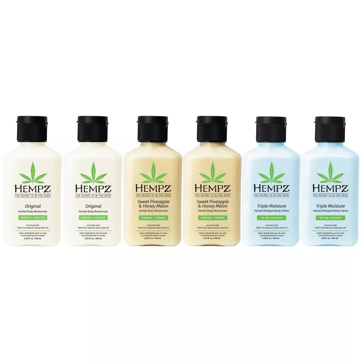 Foto 2 pulgar | Set De 6 Humectantes Corporales Hempz Hydration On The Go, 66 Ml - Venta Internacional.