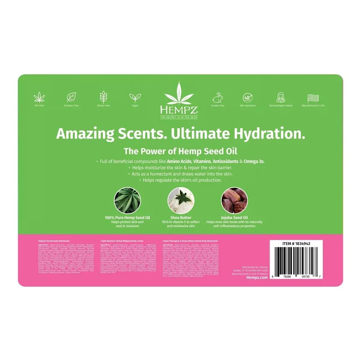 Foto 4 pulgar | Set De 6 Humectantes Corporales Hempz Hydration On The Go, 66 Ml - Venta Internacional.