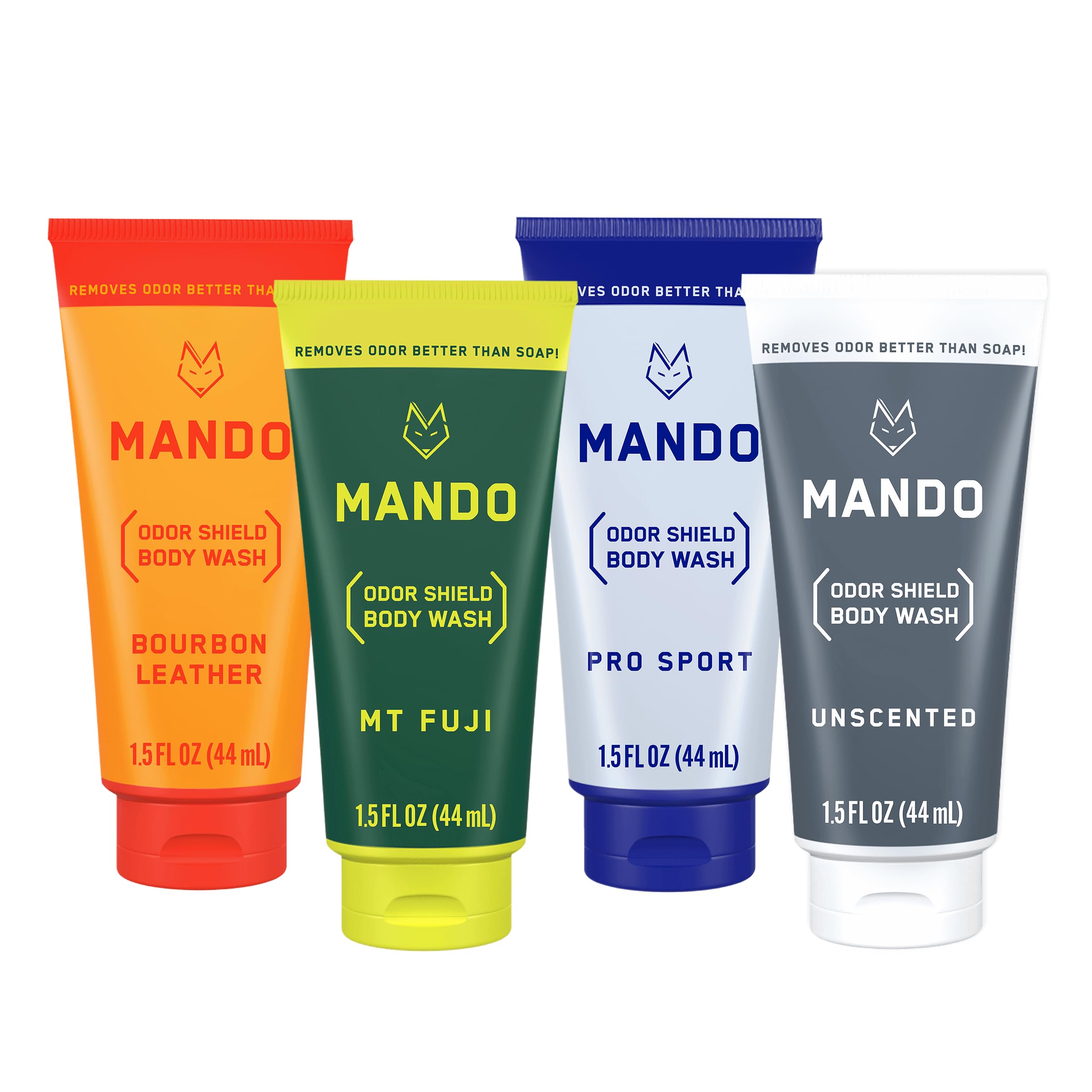 Body Wash Mando Mini, 24 Horas, Control De Olores, Tubos De 45 Ml, 4 Unidades - Venta Internacional.