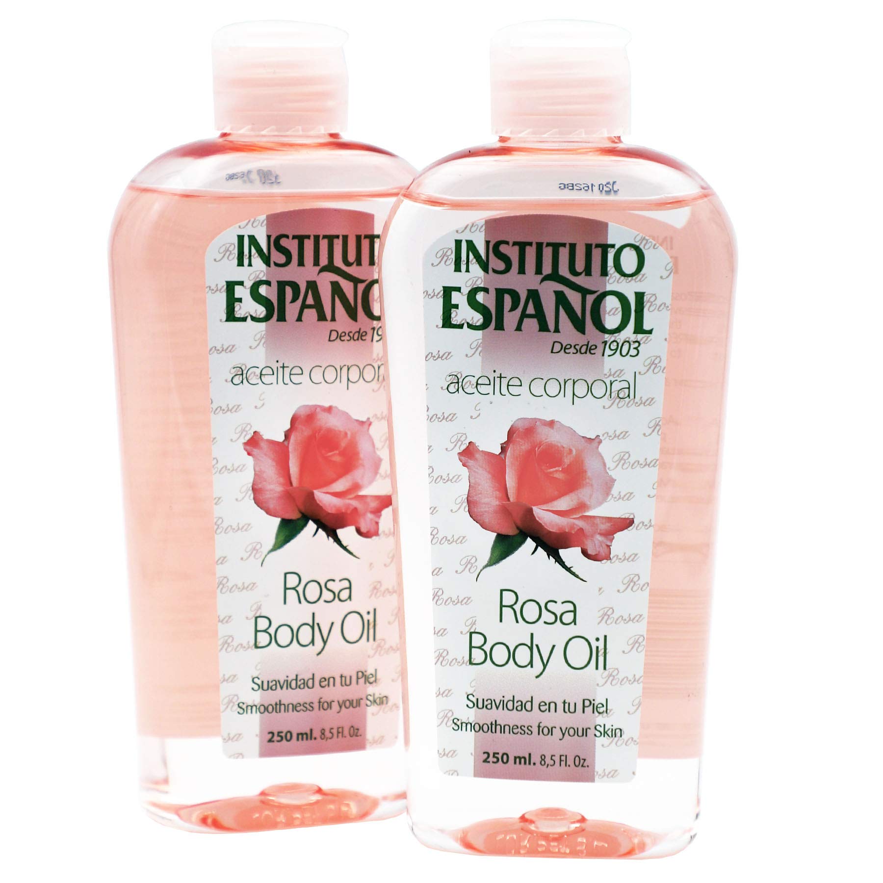 Aceite Corporal Instituto Español Rosa, 250 Ml, Paquete De 2 - Venta Internacional.