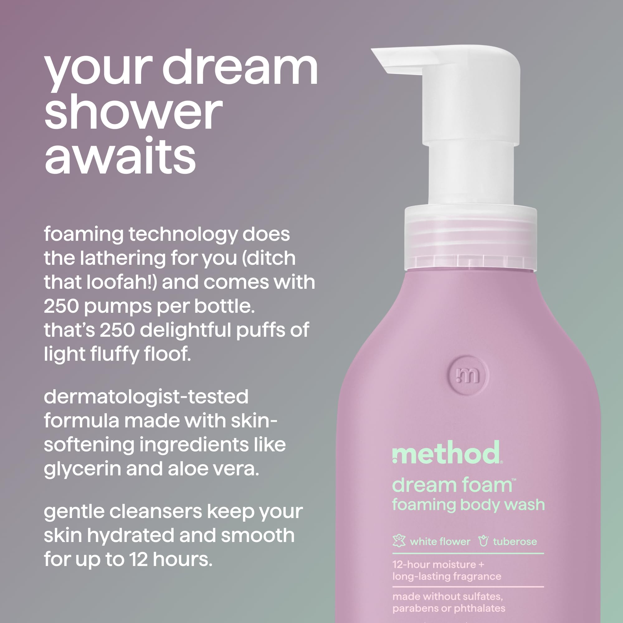 Foto 2 | Método De Gel De Baño Espumoso Dream Foam White Flower 400 Ml - Venta Internacional.