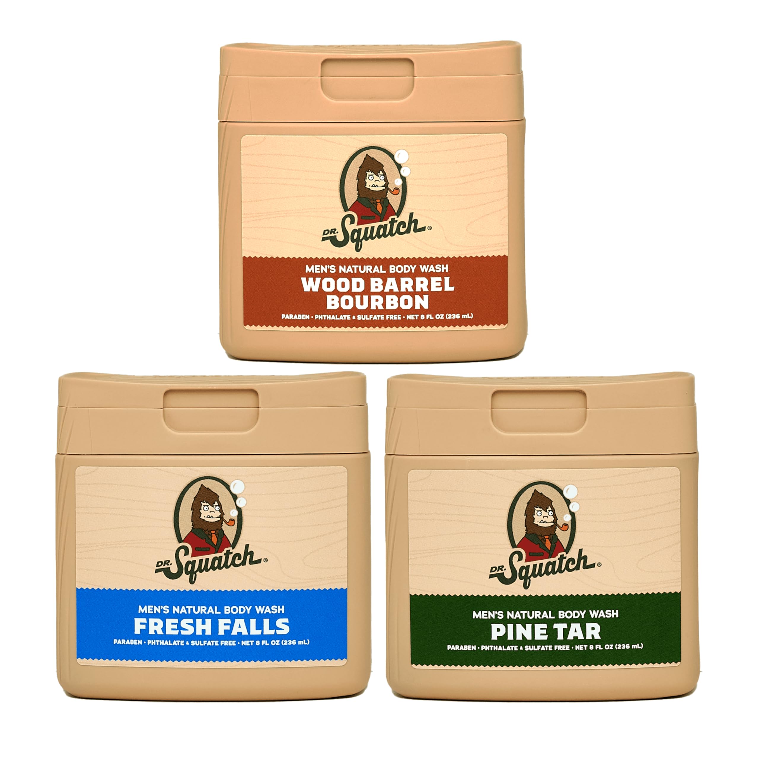 Gel De Baño Dr. Squatch Natural Paquete De 3 - Venta Internacional