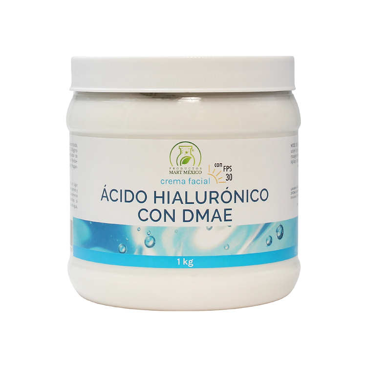 Crema De Acido Hialurónico & Dmae Con Filtro Solar Facial Protectora 1 Kilo