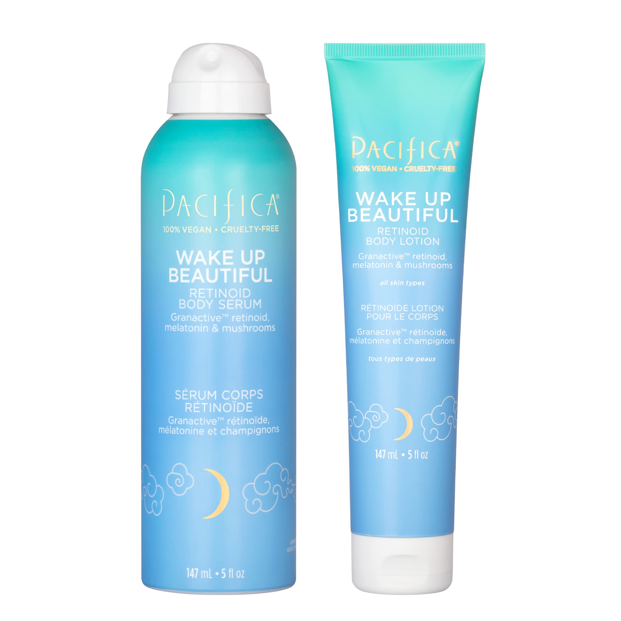 Set de Loción Corporal Y Sérum Corporal Pacifica Wake Up Beautiful - Venta Internacional