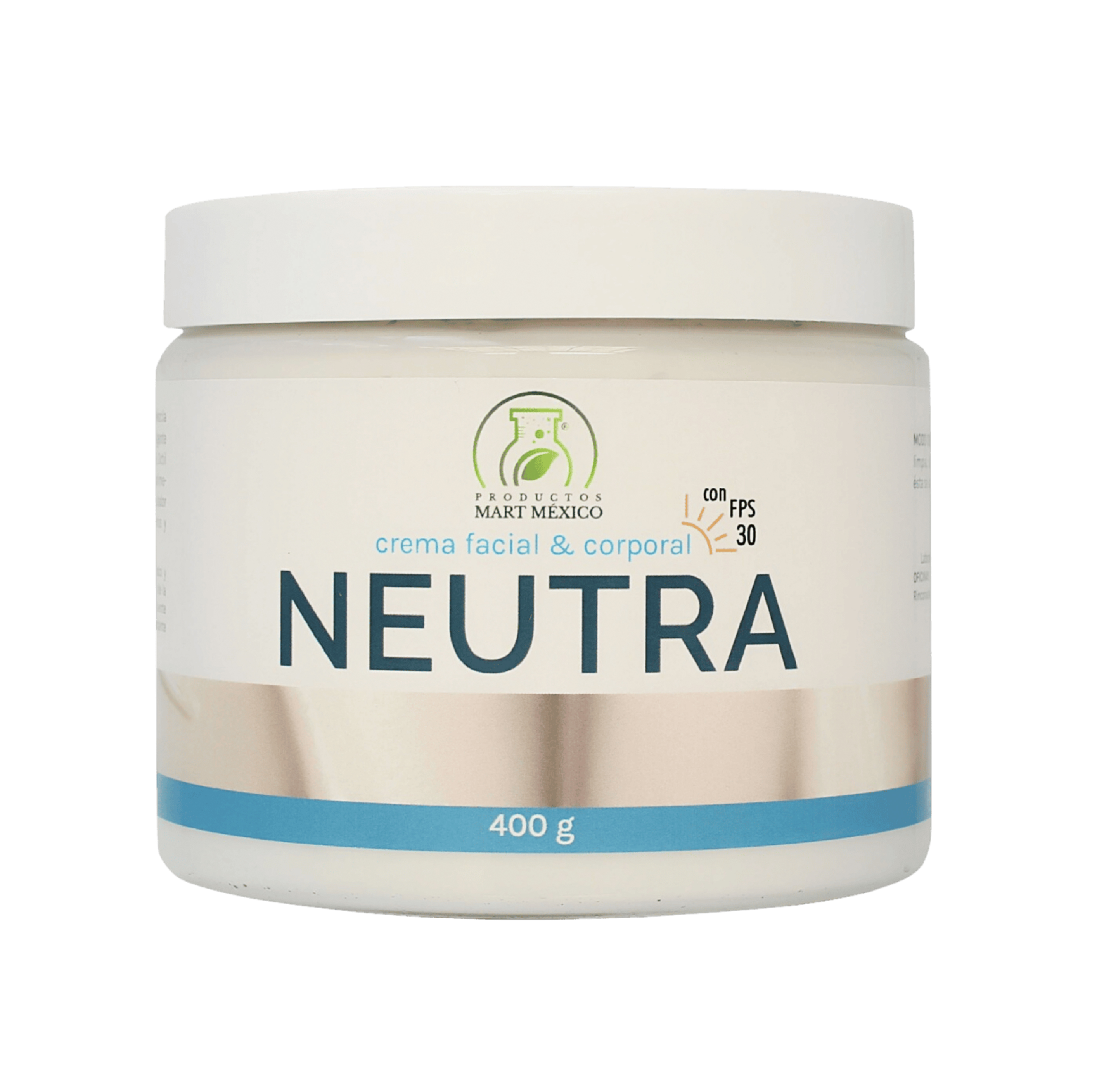 Crema Neutra Sin Aroma Con Filtro Solar Facial Hidrata 400 Gr