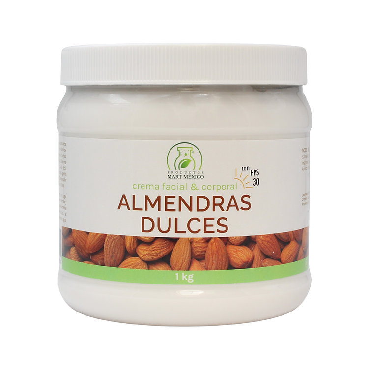 Crema De Almendras Dulces Con Filtro Solar Facial Relaja 1 Kilo