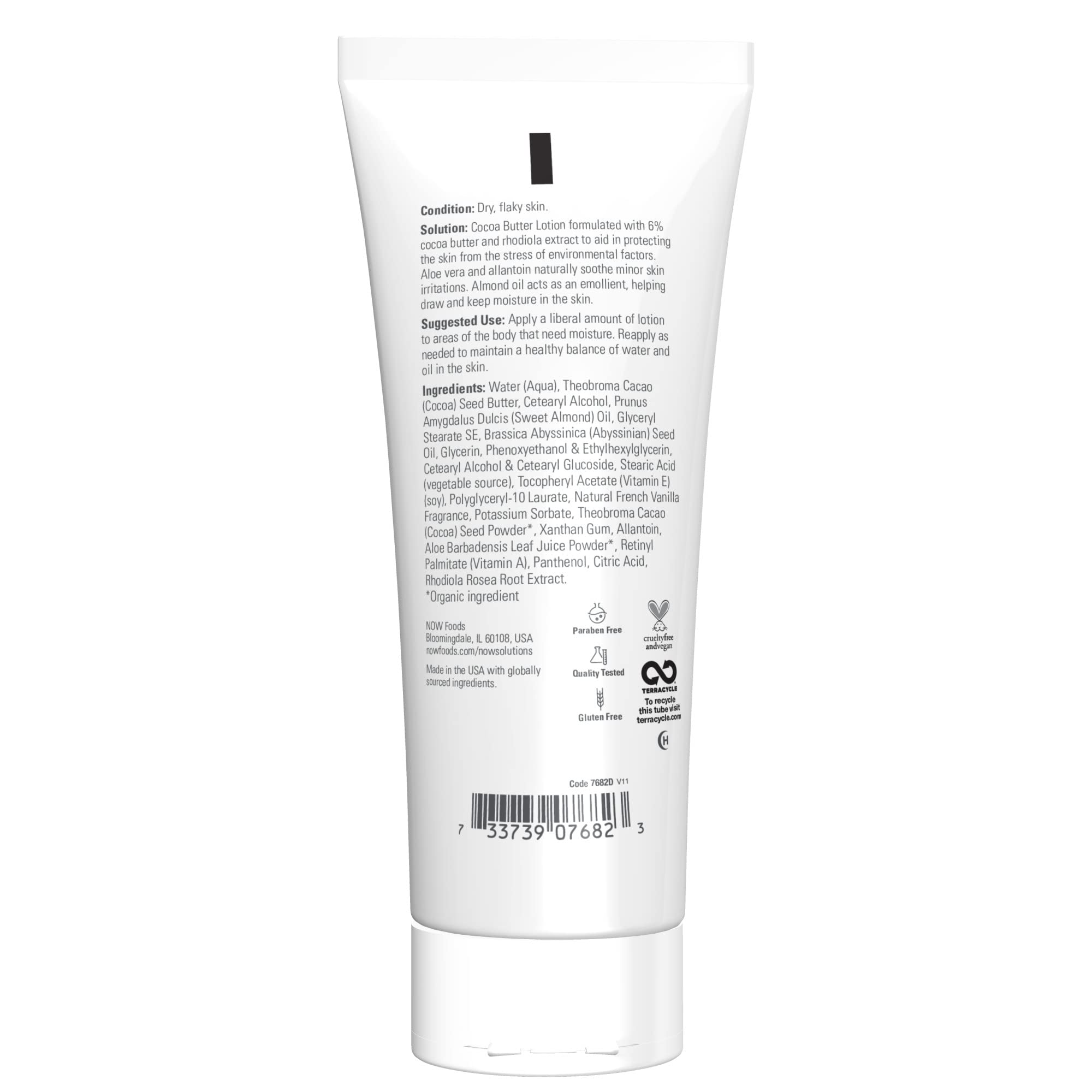 Foto 2 | Manteca De Cacao Lotion Now Foods Solutions 240 Ml Con Aloe Vera - Venta Internacional.