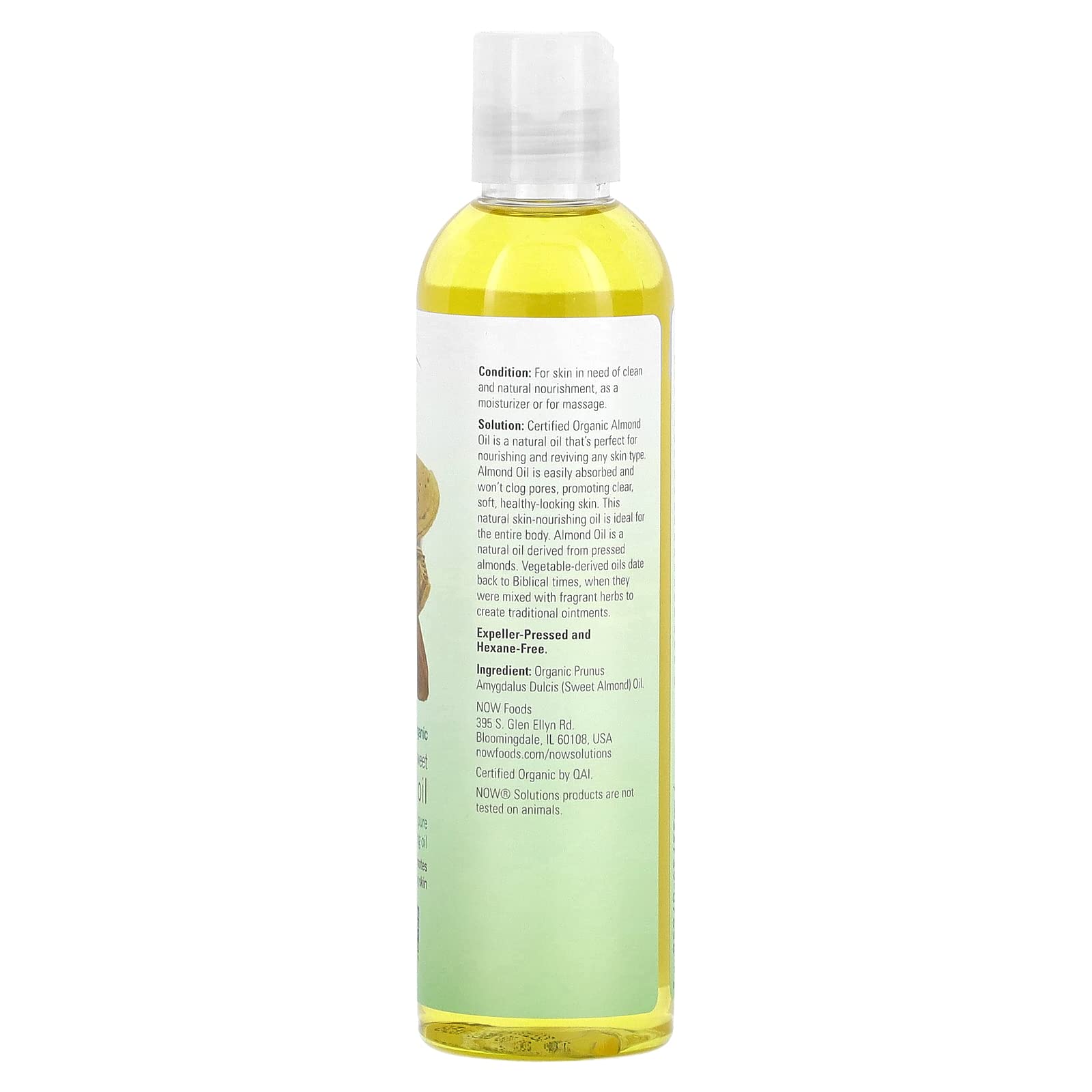 Foto 3 pulgar | Aceite Hidratante Now Solutions Organic Sweet Almond 240 Ml - Venta Internacional.