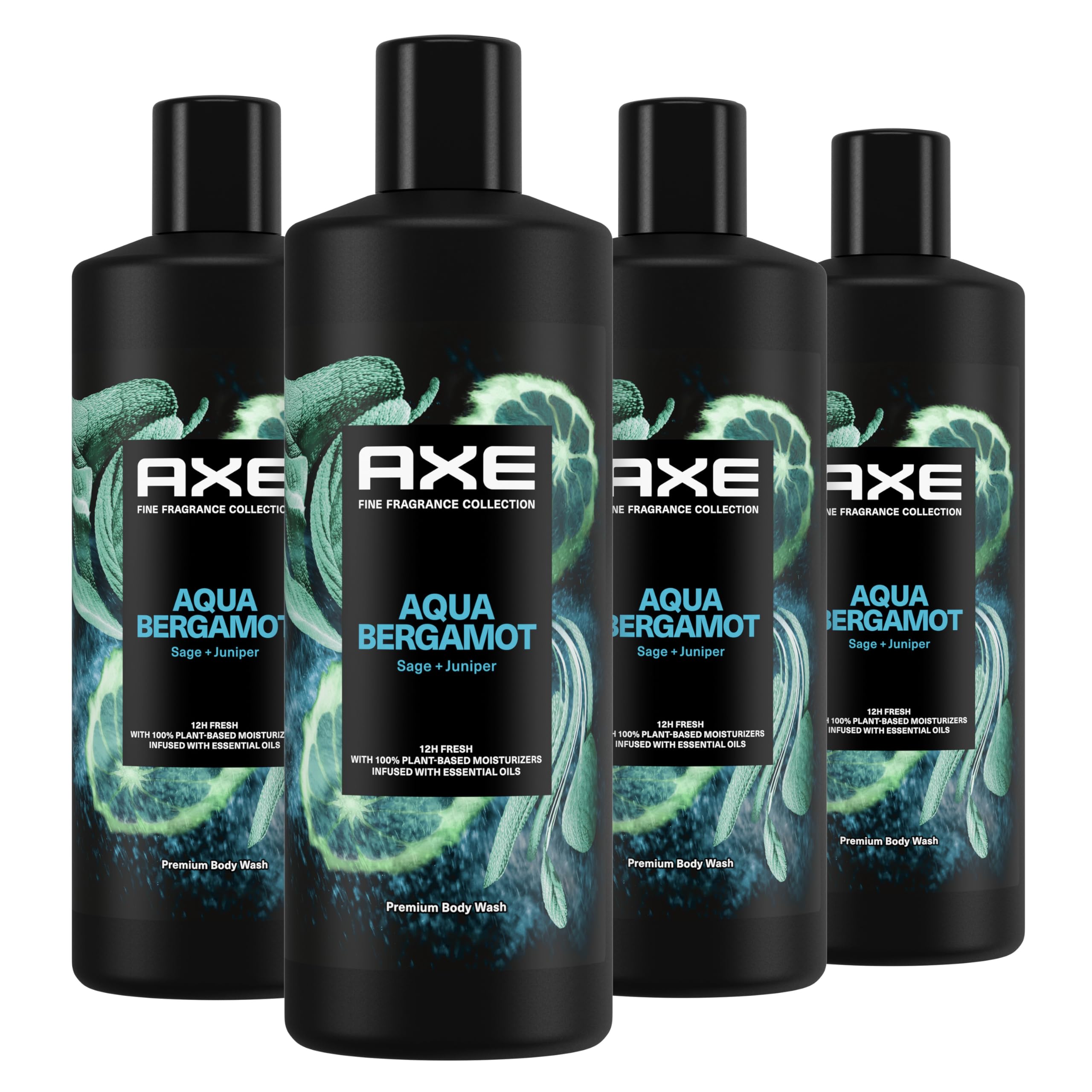 Foto 2 pulgar | Gel de Baño Axe Fine Fragrance Aqua Bergamot 530 ml 4 Piezas - Venta Internacional