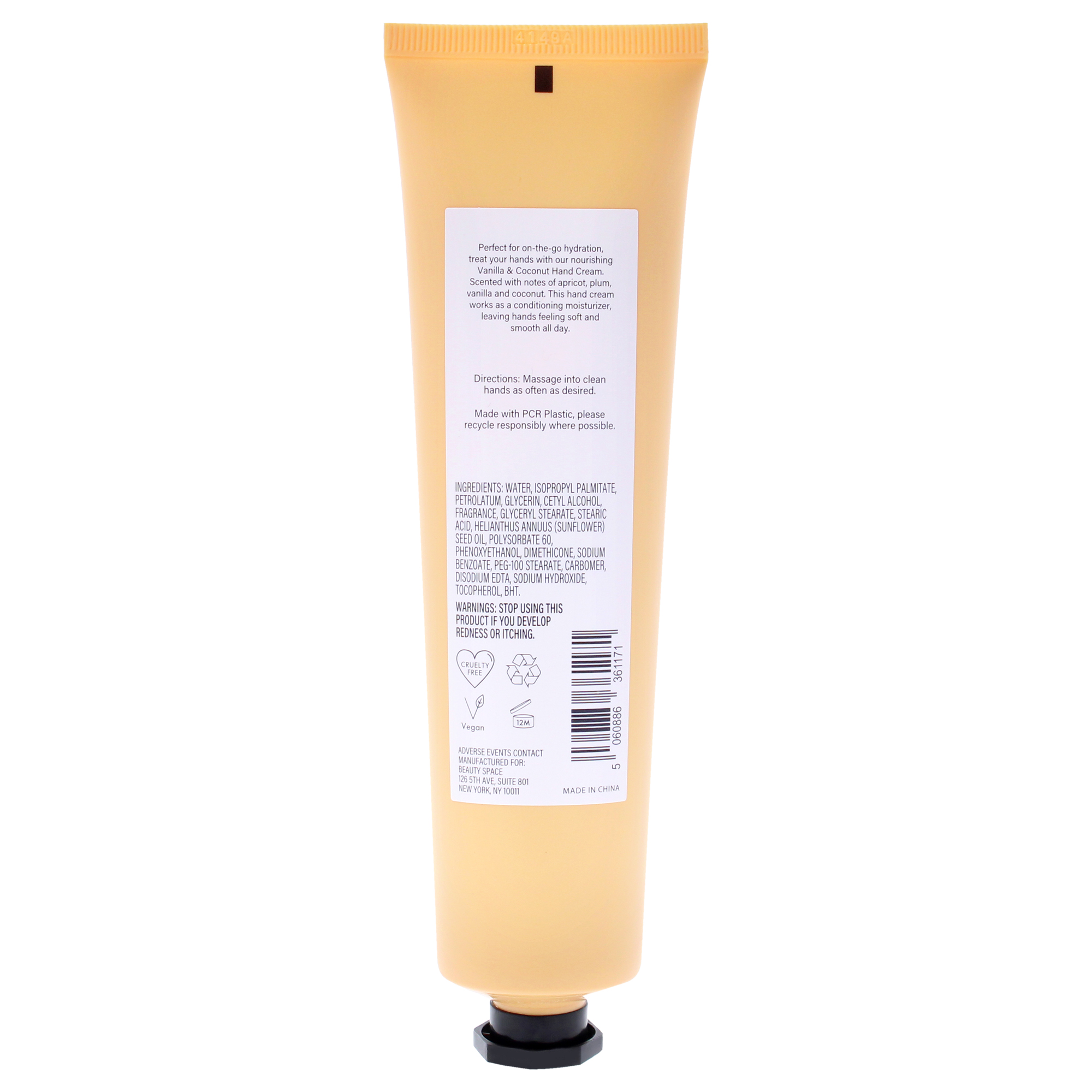 Foto 3 pulgar | Crema De Manos Spacenk Beauty Space Vanilla Coconut 100ml - Venta Internacional