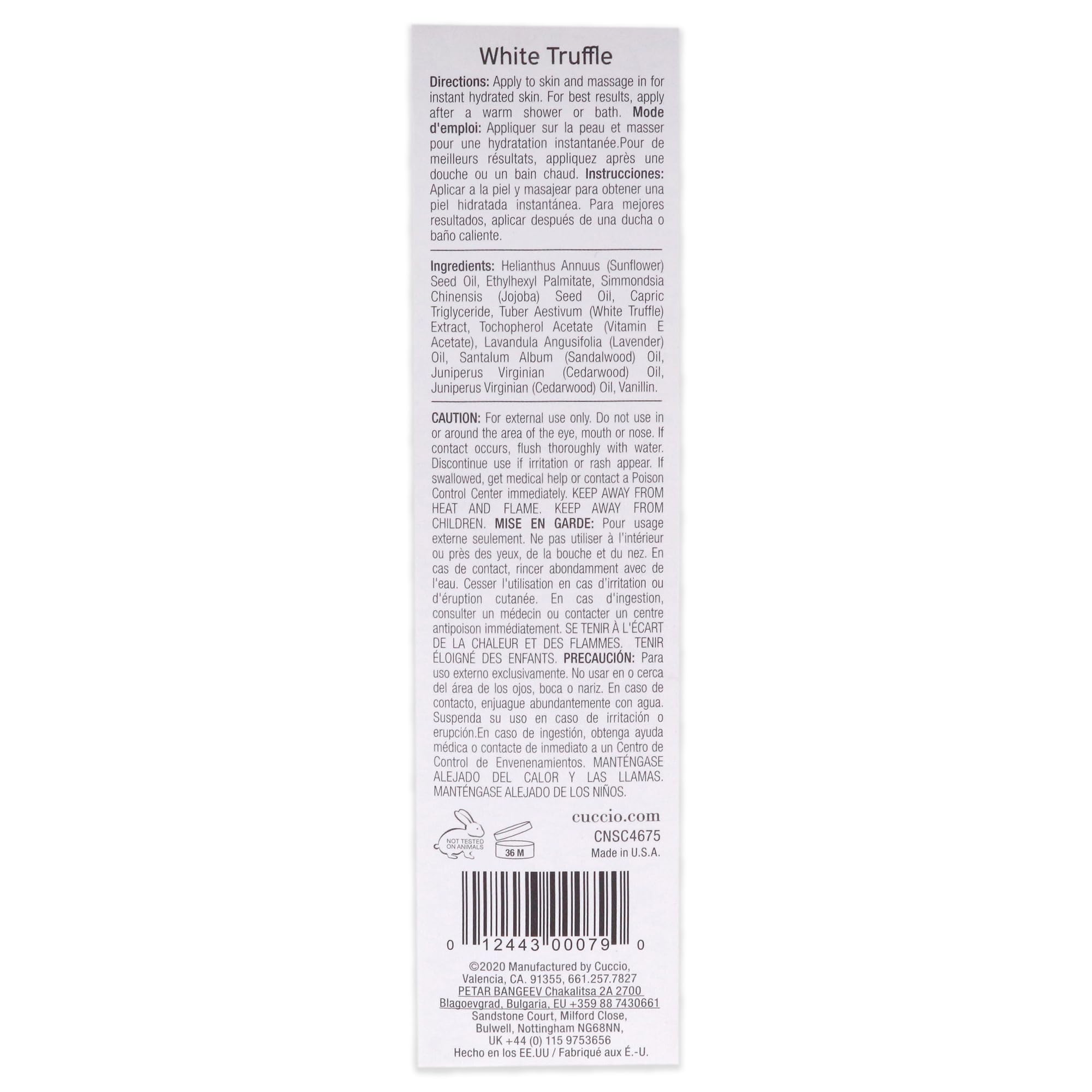 Foto 7 pulgar | Aceite Corporal Cuccio Nourishing White Truffle Naturale 100ml Unis - Venta Internacional