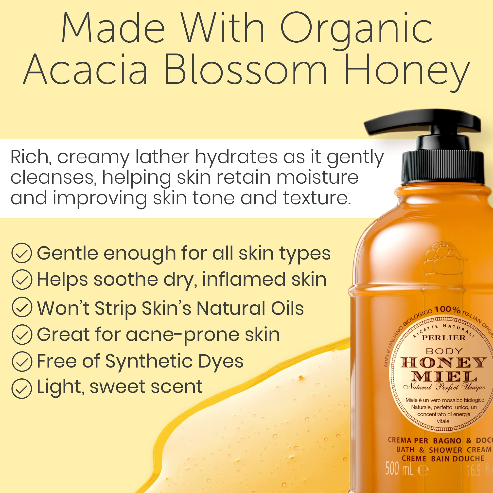 Foto 2 | Crema De Ducha Y Baño Perlier Sweet Honey Miel 3l - Venta Internacional.