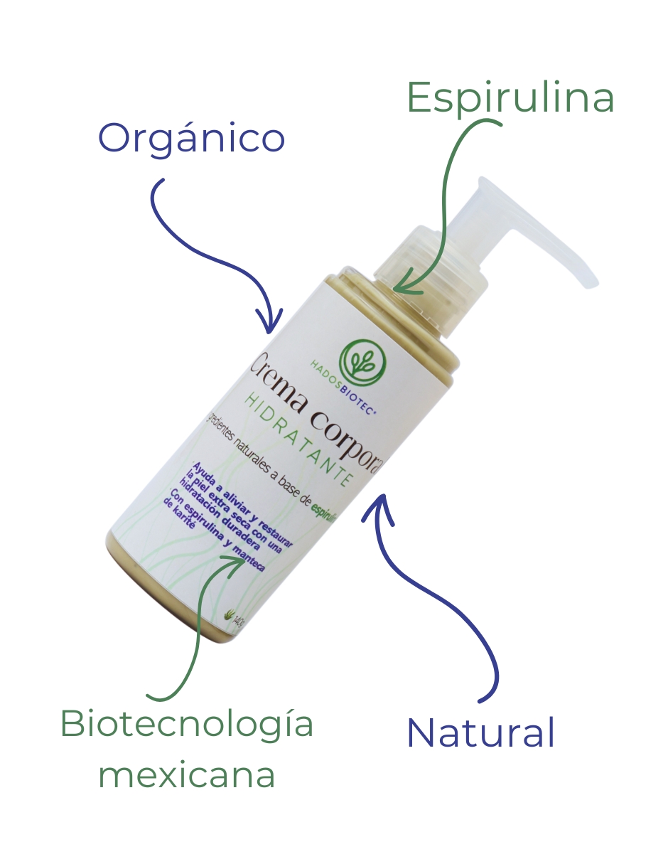 Foto 2 | Crema Corporal Super Hidratante Hadosbiotec 140 G Ingredientes Naturales Y Orgánicos A Base De Espirulina + Mante