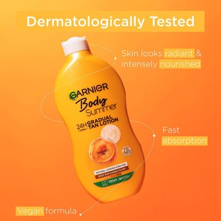 Foto 3 | Loción Hidratante Garnier Summer Body Deep Tan 400 Ml - Venta Internacional.