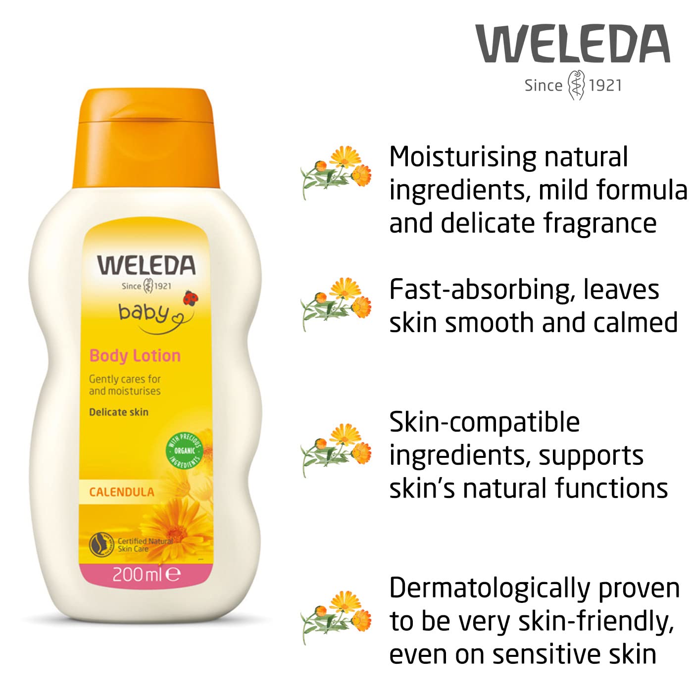 Foto 5 pulgar | Loción Corporal Weleda Baby Calendula Reconfortante 200 Ml - Venta Internacional.