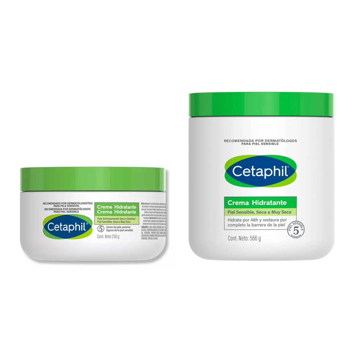 Crema Hidratante Cetaphil Piel Seca 2pz 566gr + 250 Gr
