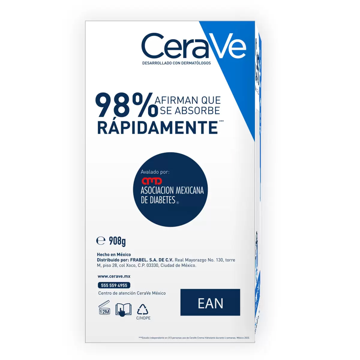 Foto 3 pulgar | Crema Hidratante Cerave Piel Seca 454gr 2pz