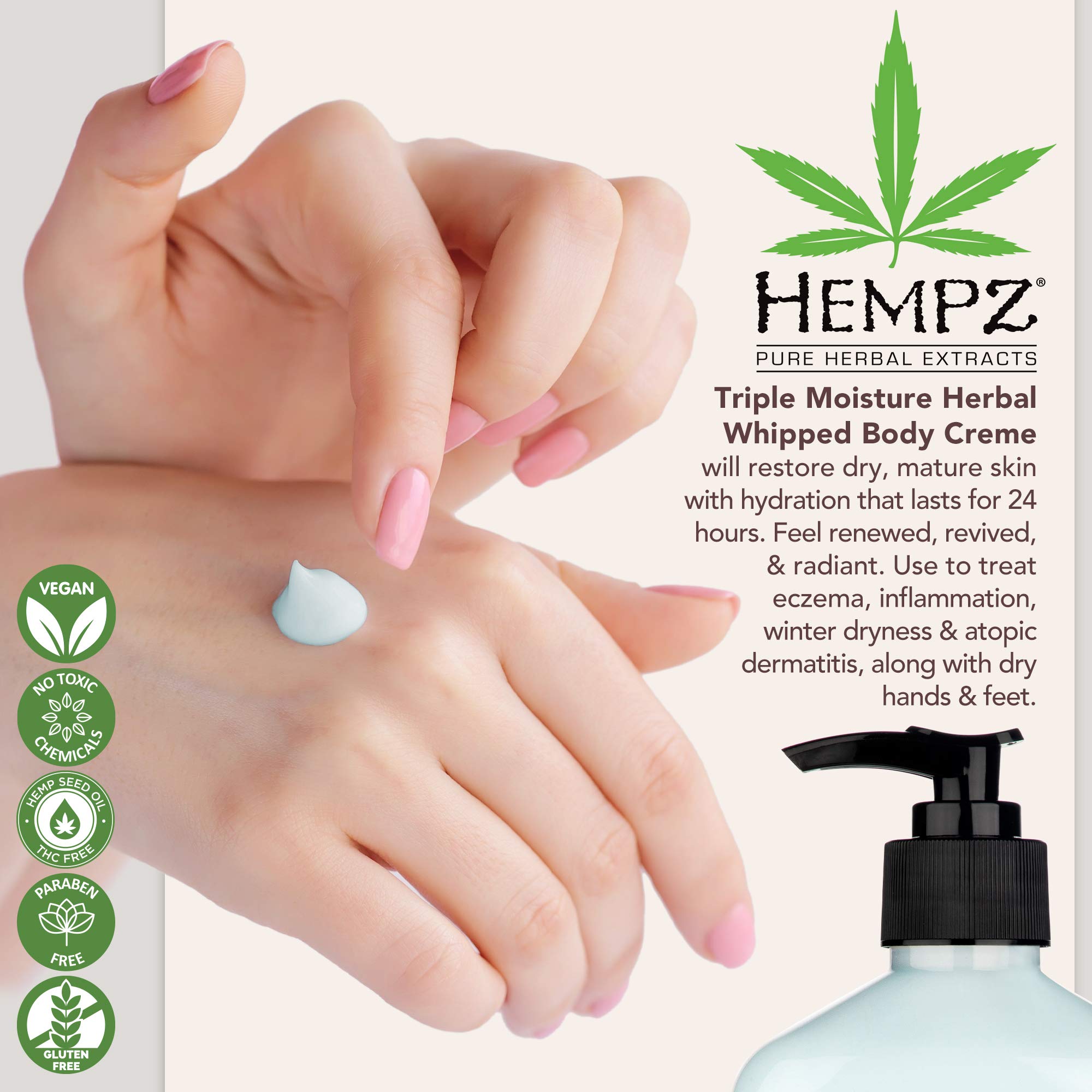 Foto 4 pulgar | Crema Corporal Hempz Natural Triple Moisture 500 Ml con Aceite de Cáñamo - Venta Internacional