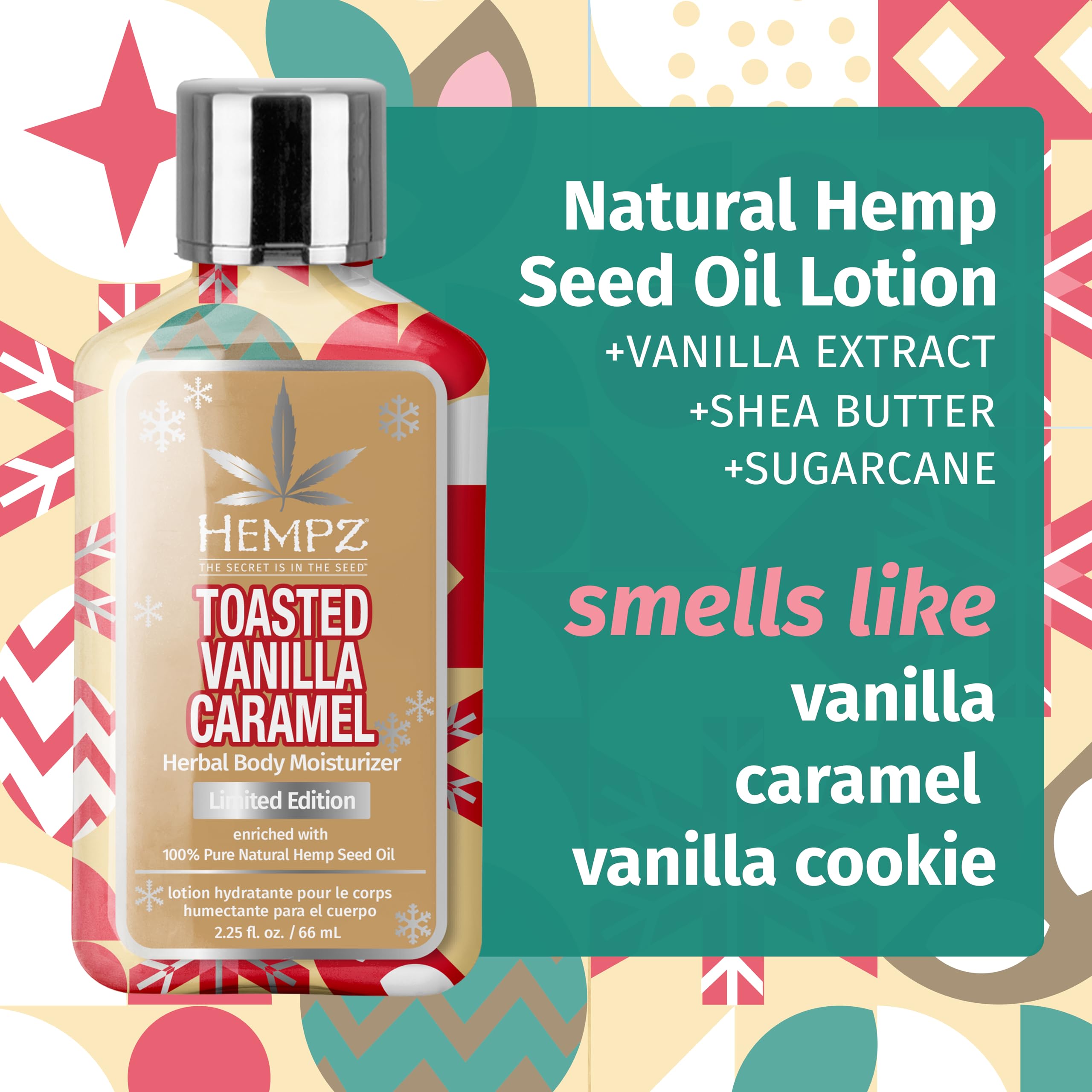 Foto 3 pulgar | Loción Corporal Hempz Toasted Vanilla Caramel 66 Ml - Venta Internacional.