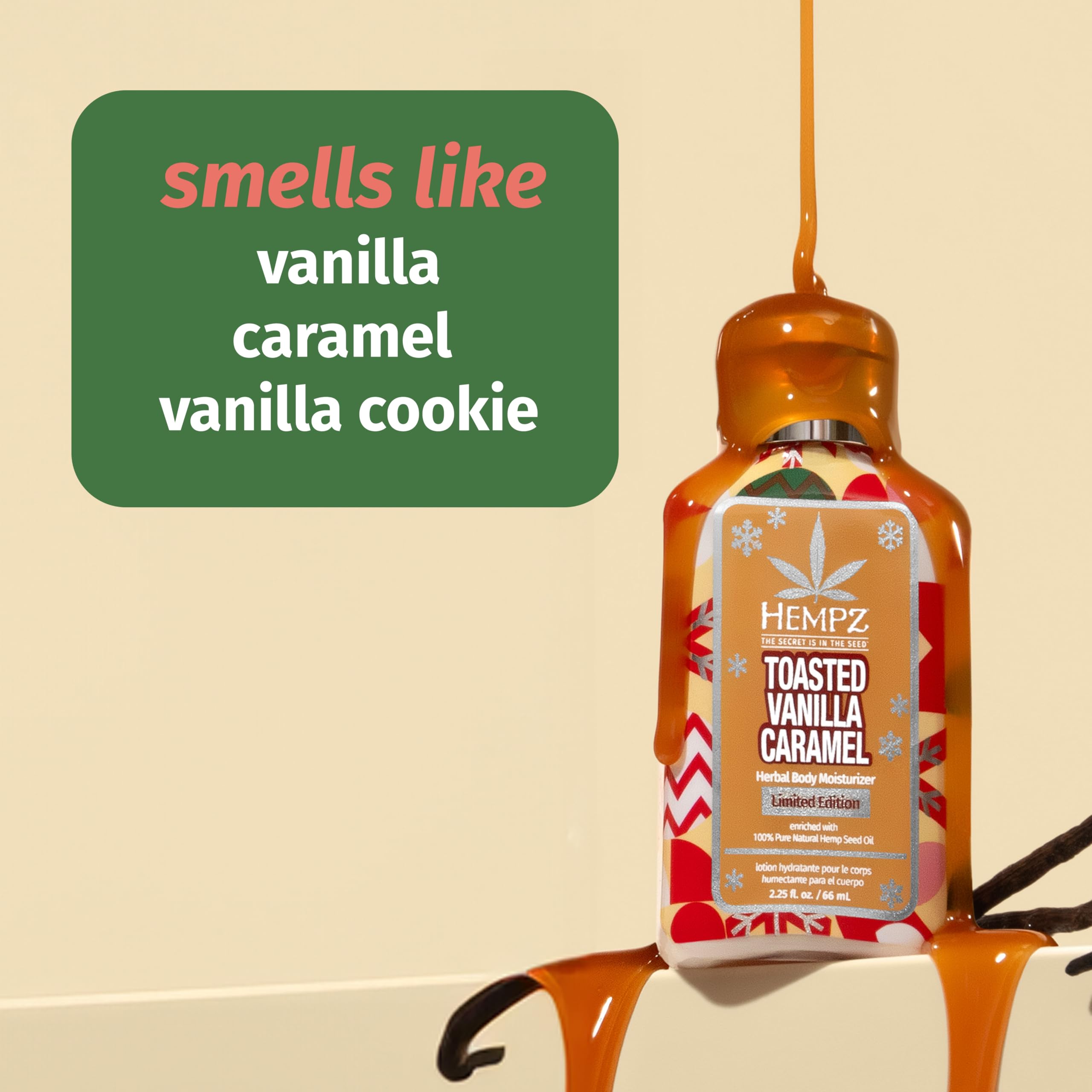 Foto 5 pulgar | Loción Corporal Hempz Toasted Vanilla Caramel 66 Ml - Venta Internacional.