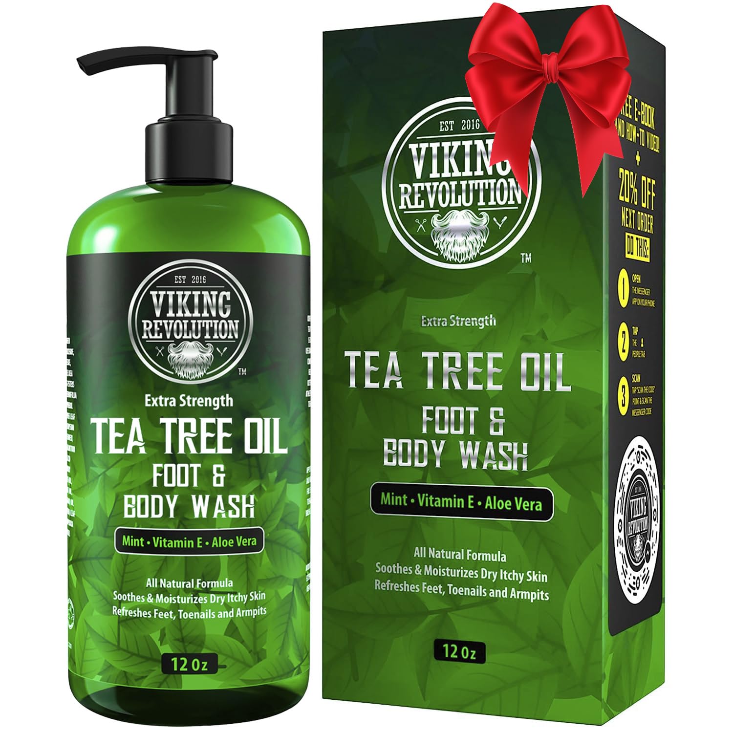 Foto 2 pulgar | Gel De Baño Viking Revolution, Aceite De Árbol De Té Para Hombre, 250 Ml - Venta Internacional.
