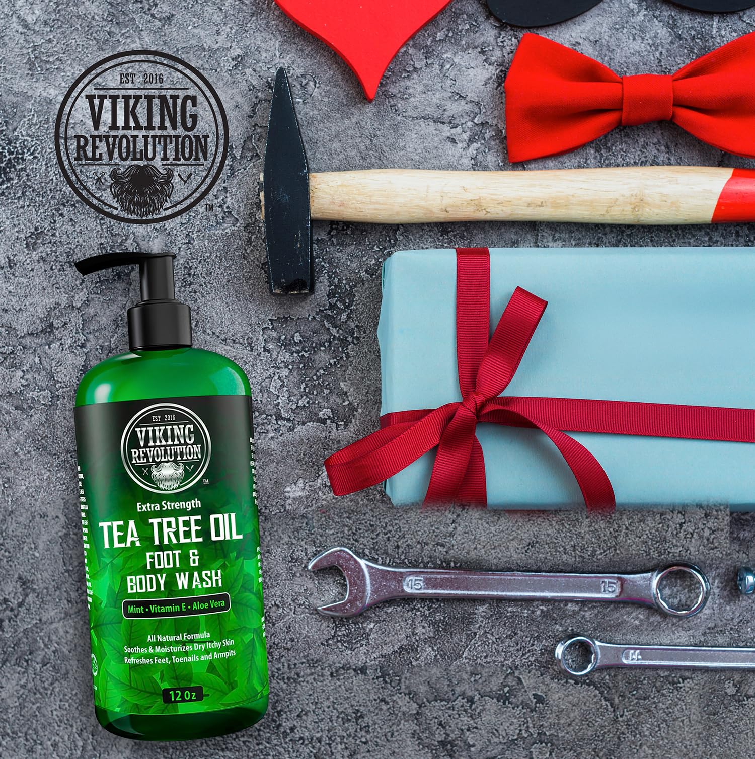 Foto 4 pulgar | Gel De Baño Viking Revolution, Aceite De Árbol De Té Para Hombre, 250 Ml - Venta Internacional.