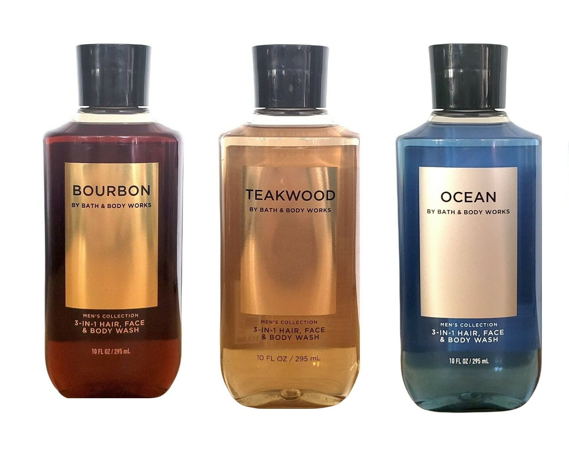Gel De Ducha Bath And Body Works, Paquete De 3 Unidades, 300 Ml, Madera De Teca, Color Océano - Venta Internacional.