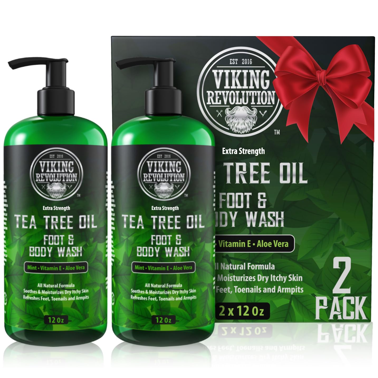 Foto 2 pulgar | Gel De Baño Viking Revolution Con Aceite De Árbol De Té Para Hombre, Paquete De 2 - Venta Internacional.